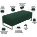 Kit 02 Puffs Decorativo Sala de Estar Bali W01 Base Ferro 120x50 cm Bouclê Verde - Lyam Decor