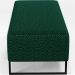 Kit 02 Puffs Decorativo Sala de Estar Bali W01 Base Ferro 120x50 cm Bouclê Verde - Lyam Decor