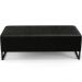 Kit 02 Puffs Decorativo Sala de Estar Bali W01 Base Ferro 120x50 cm Couríssimo Preto - Lyam Decor