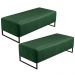 Kit 02 Puffs Decorativo Sala de Estar Bali W01 Base Ferro 120x50 cm Facto Verde Musgo - Lyam Decor