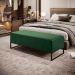 Kit 02 Puffs Decorativo Sala de Estar Bali W01 Base Ferro 120x50 cm Facto Verde Musgo - Lyam Decor