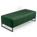 Kit 02 Puffs Decorativo Sala de Estar Bali W01 Base Ferro 120x50 cm Facto Verde Musgo - Lyam Decor