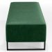 Kit 02 Puffs Decorativo Sala de Estar Bali W01 Base Ferro 120x50 cm Facto Verde Musgo - Lyam Decor