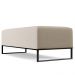 Kit 02 Puffs Decorativo Sala de Estar Bali W01 Base Ferro 120x50 cm Linho Bege - Lyam Decor
