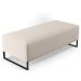 Kit 02 Puffs Decorativo Sala de Estar Bali W01 Base Ferro 120x50 cm Linho Cru - Lyam Decor