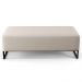 Kit 02 Puffs Decorativo Sala de Estar Bali W01 Base Ferro 120x50 cm Linho Cru - Lyam Decor
