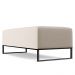 Kit 02 Puffs Decorativo Sala de Estar Bali W01 Base Ferro 120x50 cm Linho Cru - Lyam Decor