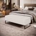 Kit 02 Puffs Decorativo Sala de Estar Bali W01 Base de Ferro 120x50 cm Bouclê Cru - Lyam