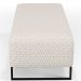 Kit 02 Puffs Decorativo Sala de Estar Bali W01 Base de Ferro 120x50 cm Bouclê Cru - Lyam