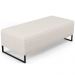 Kit 02 Puffs Decorativo Sala de Estar Bali W01 Base de Ferro 120x50 cm Bouclê Cru - Lyam