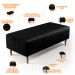Kit 02 Puffs Decorativo Sala de Estar Bali W01 Pés Palito 120x50 cm Couríssimo Preto - Lyam Decor