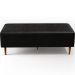 Kit 02 Puffs Decorativo Sala de Estar Bali W01 Pés Palito 120x50 cm Couríssimo Preto - Lyam Decor