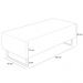 Kit 02 Puffs Decorativo Sala de Estar Bali W01 Pés Palito 120x50cm Couríssimo Whisky - Lyam Decor