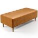 Kit 02 Puffs Decorativo Sala de Estar Bali W01 Pés Palito 120x50cm Couríssimo Whisky - Lyam Decor