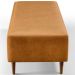 Kit 02 Puffs Decorativo Sala de Estar Bali W01 Pés Palito 120x50cm Couríssimo Whisky - Lyam Decor