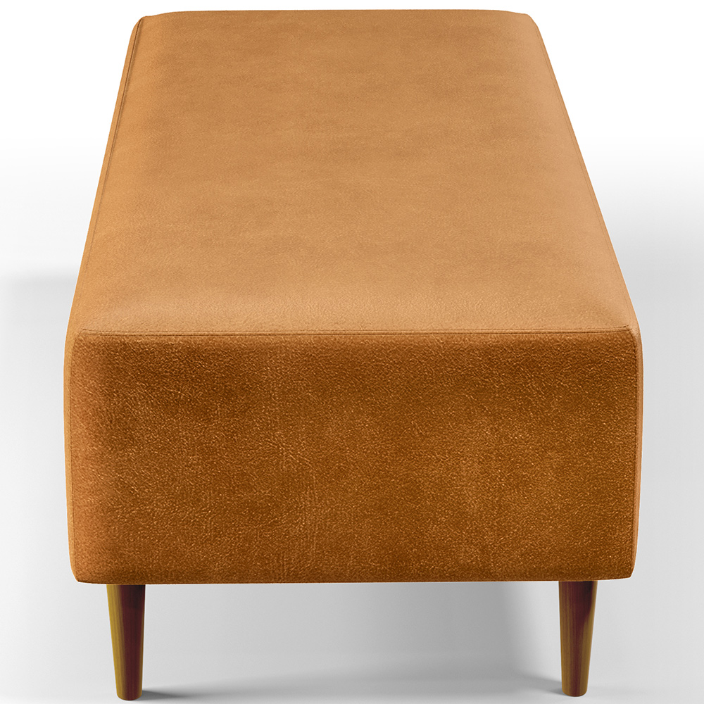 Kit 02 Puffs Decorativo Sala de Estar Bali W01 Pés Palito 120x50cm Couríssimo Whisky - Lyam Decor