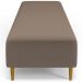 Kit 02 Puffs Decorativo Sala de Estar Bali W01 Pés Palito 170x60cm Bouclê Bege - Lyam Decor