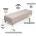 Kit 02 Puffs Decorativo Sala de Estar Bali W01 Pés Palito 170x60cm Bouclê Creme - Lyam Decor