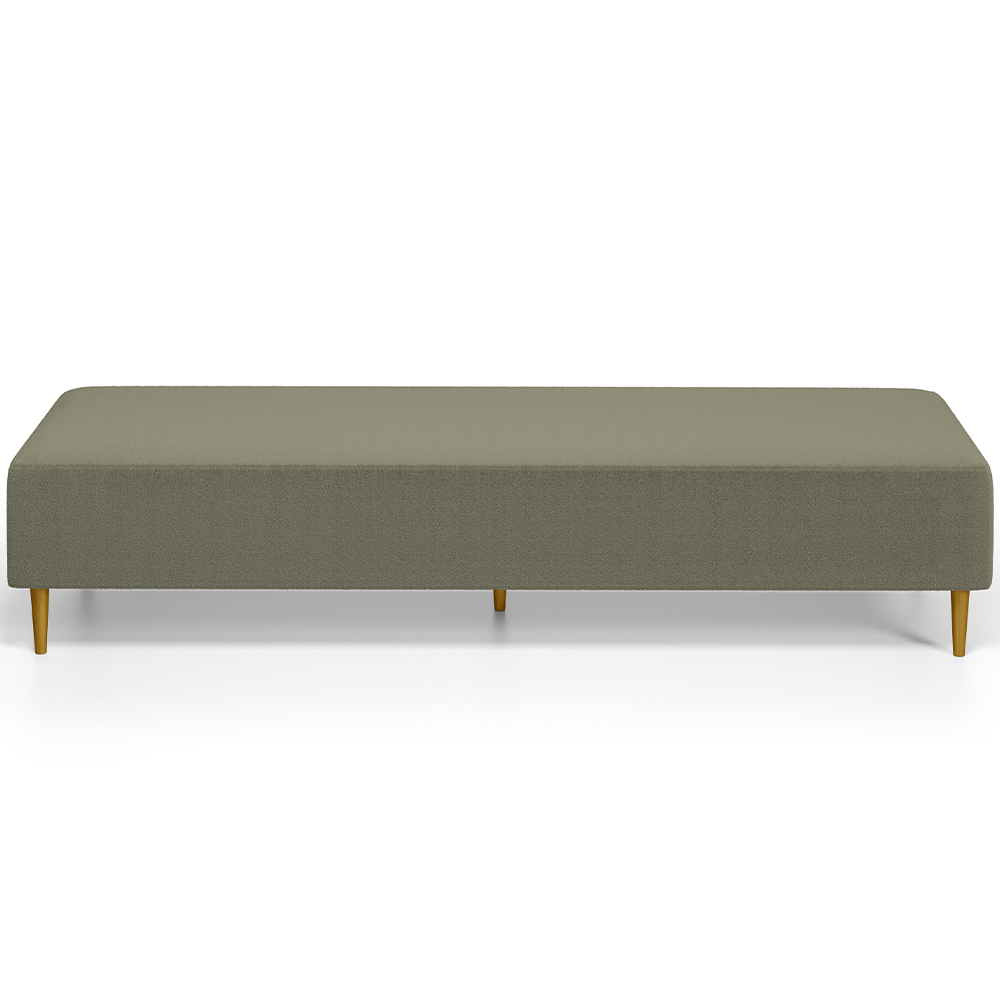 Kit 02 Puffs Decorativo Sala de Estar Bali W01 Pés Palito 170x60cm Bouclê Oliva - Lyam Decor