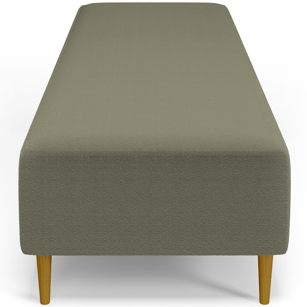 Kit 02 Puffs Decorativo Sala de Estar Bali W01 Pés Palito 170x60cm Bouclê Oliva - Lyam Decor