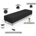 Kit 02 Puffs Decorativo Sala de Estar Bali W01 Pés Palito 170x60cm Bouclê Preto - Lyam Decor