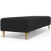 Kit 02 Puffs Decorativo Sala de Estar Bali W01 Pés Palito 170x60cm Bouclê Preto - Lyam Decor