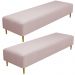 Kit 02 Puffs Decorativo Sala de Estar Bali W01 Pés Palito 170x60cm Bouclê Rosê - Lyam Decor