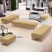 Kit 02 Puffs Decorativo Sala de Estar Bali W01 Pés Palito 170x60cm Couríssimo Fendi - Lyam Decor