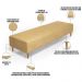Kit 02 Puffs Decorativo Sala de Estar Bali W01 Pés Palito 170x60cm Couríssimo Fendi - Lyam Decor