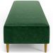 Kit 02 Puffs Decorativo Sala de Estar Bali W01 Pés Palito 170x60cm Couríssimo Verde musgo - Lyam Decor