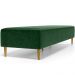 Kit 02 Puffs Decorativo Sala de Estar Bali W01 Pés Palito 170x60cm Couríssimo Verde musgo - Lyam Decor
