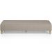 Kit 02 Puffs Decorativo Sala de Estar Bali W01 Pés Palito 170x60cm Linho Bege - Lyam Decor