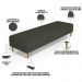Kit 02 Puffs Decorativo Sala de Estar Bali W01 Pés Palito 170x60cm Linho Verde Musgo - Lyam Decor