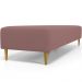 Kit 02 Puffs Decorativo Sala de Estar Bali W01 Pés Palito 170x60cm Suede Rosê - Lyam Decor
