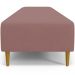 Kit 02 Puffs Decorativo Sala de Estar Bali W01 Pés Palito 170x60cm Suede Rosê - Lyam Decor