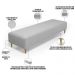 Kit 02 Puffs Decorativo Sala de Estar Bali W01 Pés Palito 190x60cm Bouclê Cinza - Lyam Decor