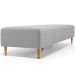 Kit 02 Puffs Decorativo Sala de Estar Bali W01 Pés Palito 190x60cm Bouclê Cinza - Lyam Decor