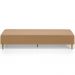 Kit 02 Puffs Decorativo Sala de Estar Bali W01 Pés Palito 190x60cm Bouclê Mostarda - Lyam Decor