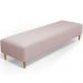 Kit 02 Puffs Decorativo Sala de Estar Bali W01 Pés Palito 190x60cm Bouclê Rosê - Lyam Decor