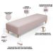 Kit 02 Puffs Decorativo Sala de Estar Bali W01 Pés Palito 190x60cm Bouclê Rosê - Lyam Decor