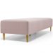 Kit 02 Puffs Decorativo Sala de Estar Bali W01 Pés Palito 190x60cm Bouclê Rosê - Lyam Decor