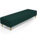 Kit 02 Puffs Decorativo Sala de Estar Bali W01 Pés Palito 190x60cm Bouclê Verde - Lyam Decor