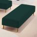 Kit 02 Puffs Decorativo Sala de Estar Bali W01 Pés Palito 190x60cm Bouclê Verde - Lyam Decor
