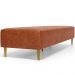 Kit 02 Puffs Decorativo Sala de Estar Bali W01 Pés Palito 190x60cm Couríssimo Camel - Lyam Decor