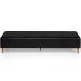 Kit 02 Puffs Decorativo Sala de Estar Bali W01 Pés Palito 190x60cm Couríssimo Preto - Lyam Decor