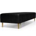 Kit 02 Puffs Decorativo Sala de Estar Bali W01 Pés Palito 190x60cm Couríssimo Preto - Lyam Decor