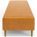 Kit 02 Puffs Decorativo Sala de Estar Bali W01 Pés Palito 190x60cm Couríssimo Whisky - Lyam Decor