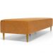 Kit 02 Puffs Decorativo Sala de Estar Bali W01 Pés Palito 190x60cm Couríssimo Whisky - Lyam Decor