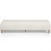 Kit 02 Puffs Decorativo Sala de Estar Bali W01 Pés Palito 190x60cm Linho Champagne - Lyam Decor