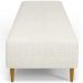 Kit 02 Puffs Decorativo Sala de Estar Bali W01 Pés Palito 190x60cm Linho Champagne - Lyam Decor